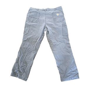 Carhartt Relaxed Fit Rugged Flex Jeans Size 44x32 Gray Canvas Work Utility